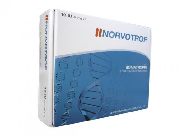 Buy Norvotrop HGH, Norvo Pharmaceuticals, Europe, 10iu/vial x 10 vials (100iu - 1 kit)